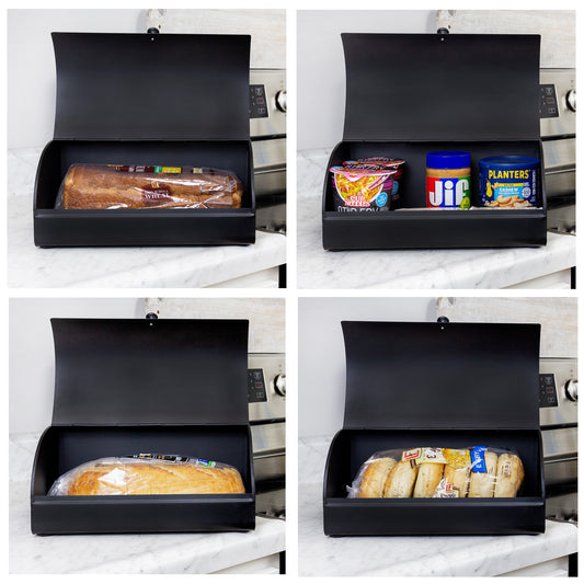 Farmhouse Black Bread Box (Case of 6) - SH_2174_CASE