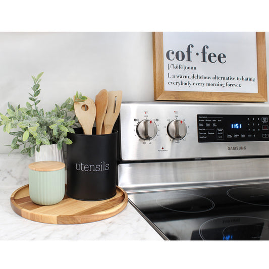 Metal Utensil Holder (Black, Case of 24) - SH_2180_CASE
