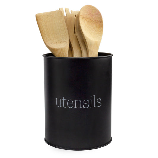 Metal Utensil Holder (Black, Case of 24) - SH_2180_CASE