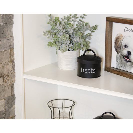 Enamel Cat Treat Container (Black, Case of 48) - SH_2190_CASE