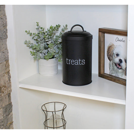 Enamelware Dog Treat Jar (Black, Case of 16) - SH_2191_CASE