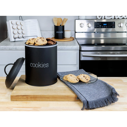 Black Enamelware Cookie Jar (Case of 9) - SH_2192_CASE