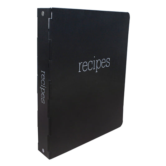 Farmhouse Cookbook Recipe Binder (Black)