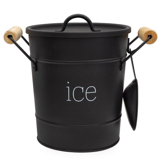 Farmhouse Enamelware Ice Bucket (Black) - sh2194ah1