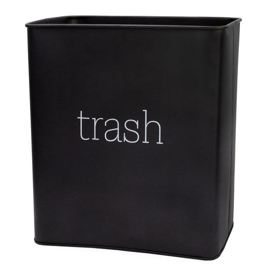 Black Enamel Trash Can (Case of 9) - SH_2196_CASE