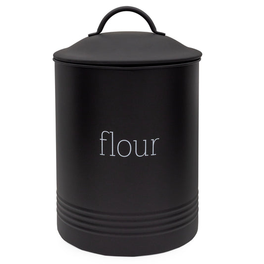 Enamelware Black Flour Canister (Case of 4) - SH_2197_CASE