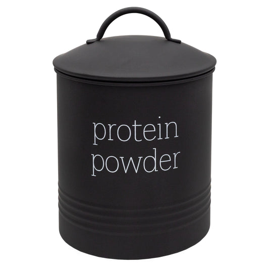 Enamelware Protein Powder Canister (Black, Case of 8) - SH_2199_CASE