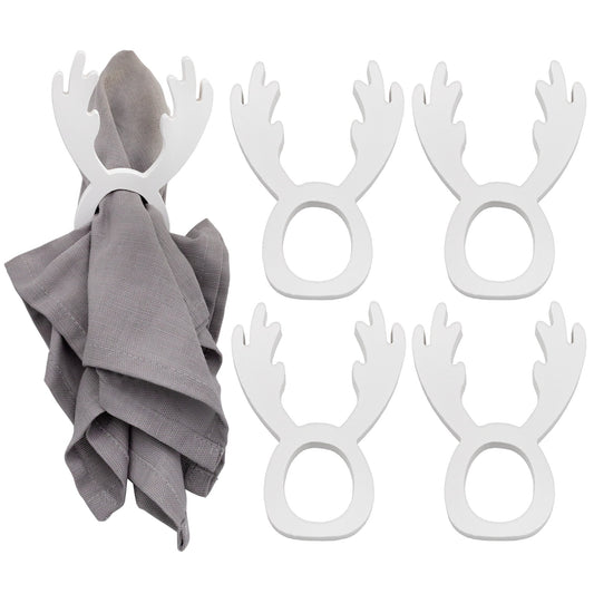Christmas Reindeer Napkin Rings (White, Case of 400) - SH_2241_CASE