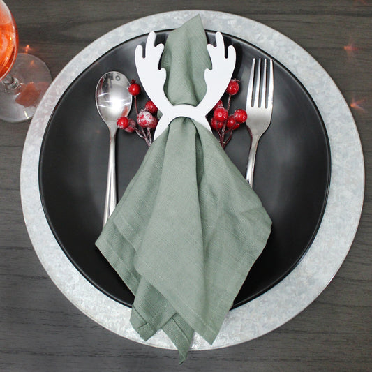 Christmas Reindeer Napkin Rings (White, Case of 400) - SH_2241_CASE