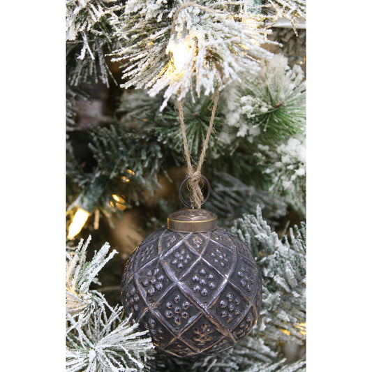 Farmhouse Ball Ornaments (Charcoal, Case of 12) - SH_2263_CASE