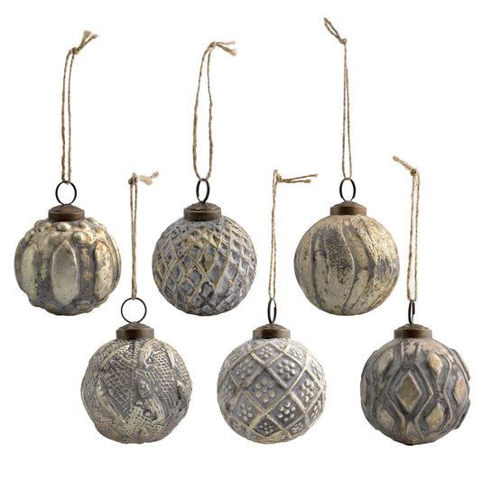 Farmhouse Ball Ornaments (Gold, Case of 12) - SH_2264_CASE