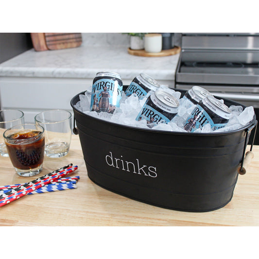 Black Enamelware Drinks Tub (Case of 6) - SH_2211_CASE