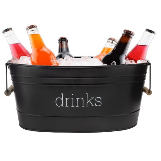 Black Enamelware Drinks Tub (Case of 6) - SH_2211_CASE