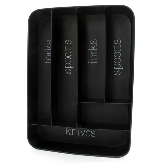 Farmhouse Enamelware Silverware Organizer (Black) - sh2235ah1