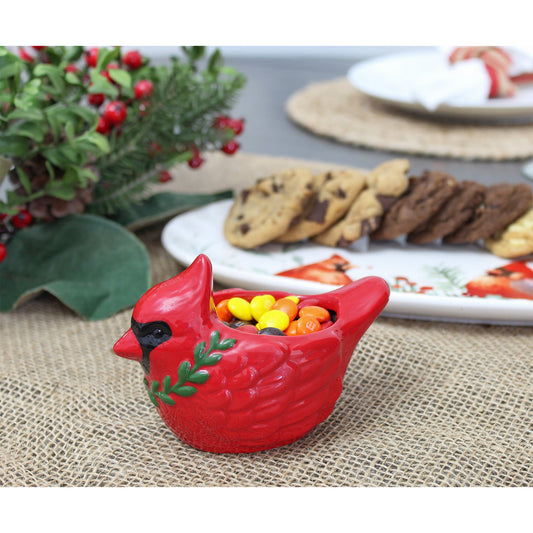 Christmas Cardinal Candy Dish (Ceramic, Case of 48) - SH_2277_CASE