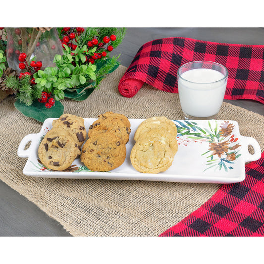 Christmas Greenery Ceramic Platter (Case of 4) - SH_2280_CASE