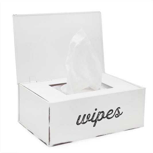 Enamelware Baby Wipes Holder (White) - sh2317ah1