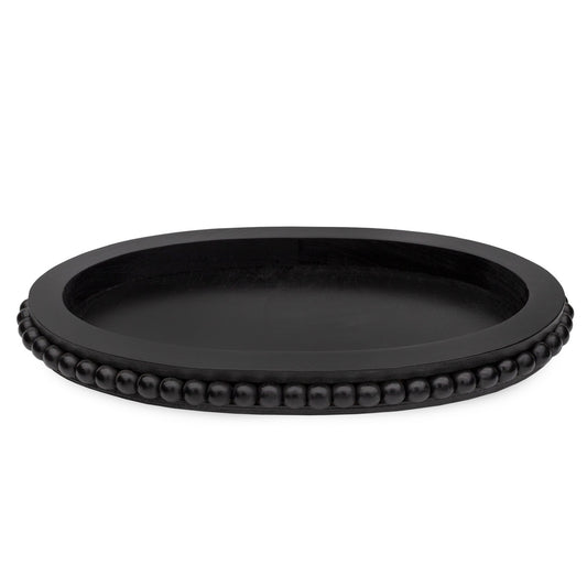 Wood Beaded Tray (Black, Case of 20) - SH_2322_CASE