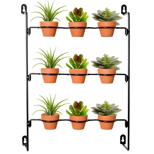Mini Clay Pot Hanging Rack (2-Inch w/ Pots, Case of 16) - SH_2332_CASE