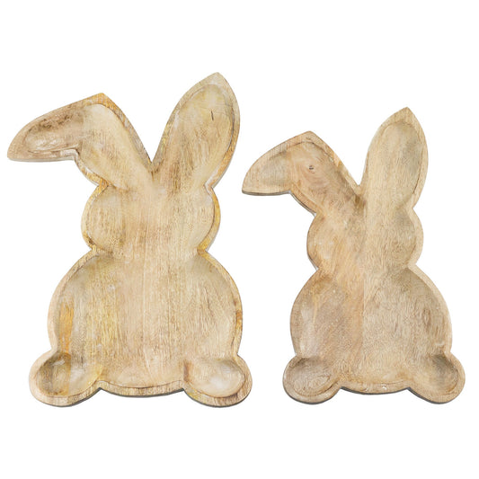Farmhouse Bunny Serving Trays (Nested Set of 2) - sh2348ah1