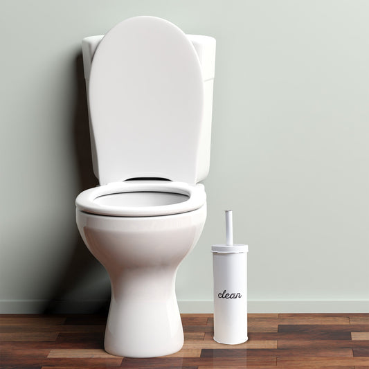 Farmhouse Toilet Brush Holder (White, Case of 16) - SH_2367_CASE