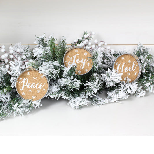 Mason Jar Lid Christmas Ornaments, Farmhouse Decor (Case of 600) - SH_1261_CASE