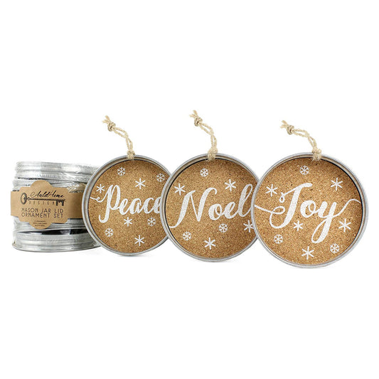 Mason Jar Lid Christmas Ornaments, Farmhouse Decor (Case of 600) - SH_1261_CASE