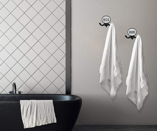 His and Hers Towel Hooks (Case of 14 Sets) - SH_1296_CASE