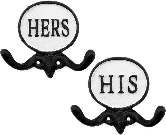 His and Hers Towel Hooks (Set of 2)