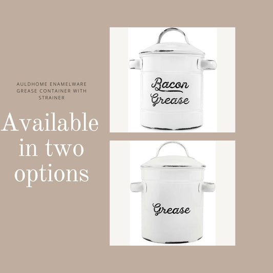 Enamelware Grease Container - GreaseCan